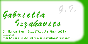 gabriella iszakovits business card